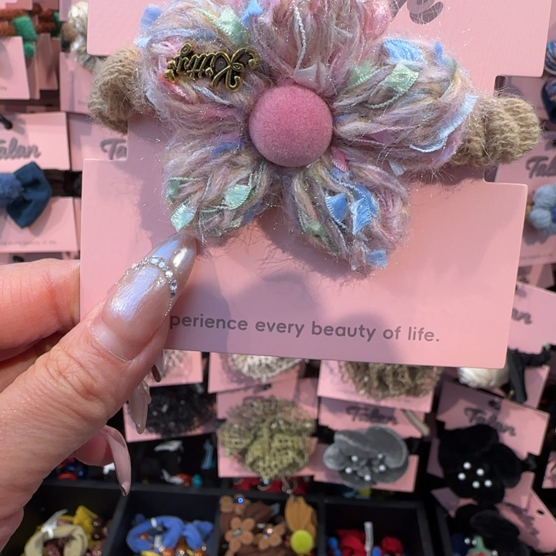 布艺铁合金花花发圈