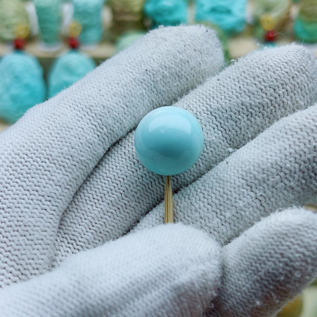 绿松石未镶嵌珠宝奇石14mm