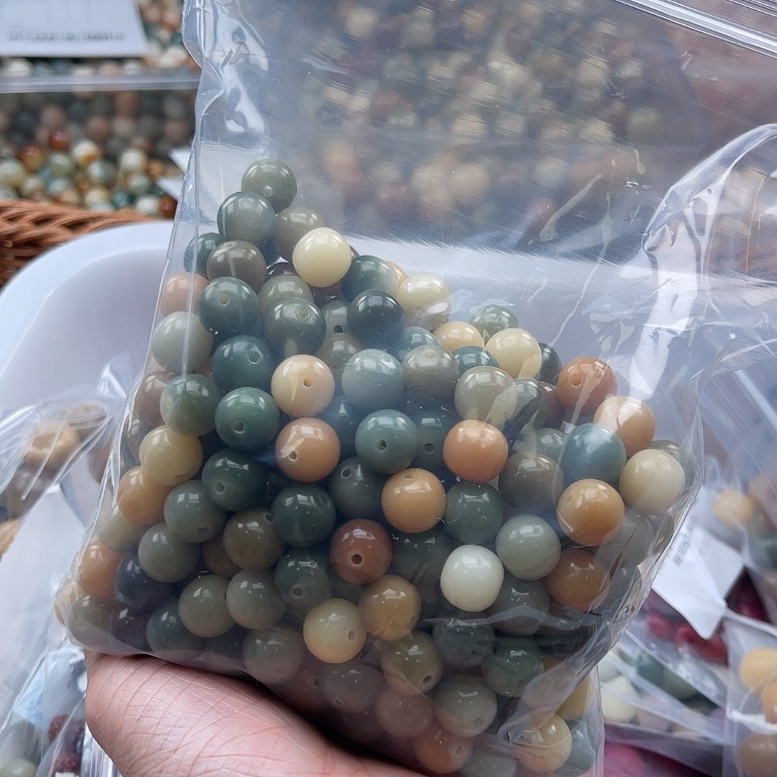 白玉菩提吊坠A/11mm/200颗锅底