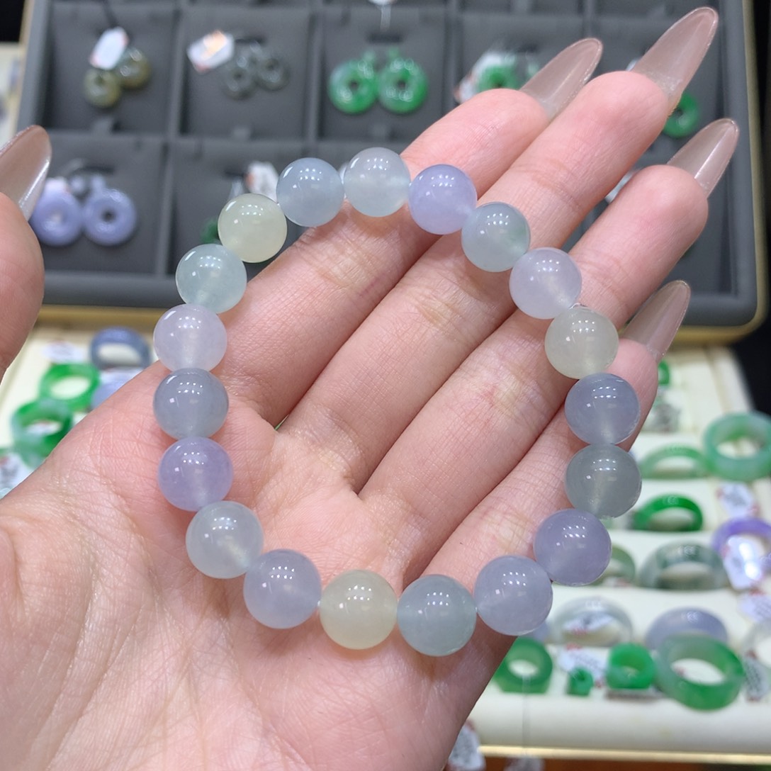 翡翠戒指未镶嵌马卡龙