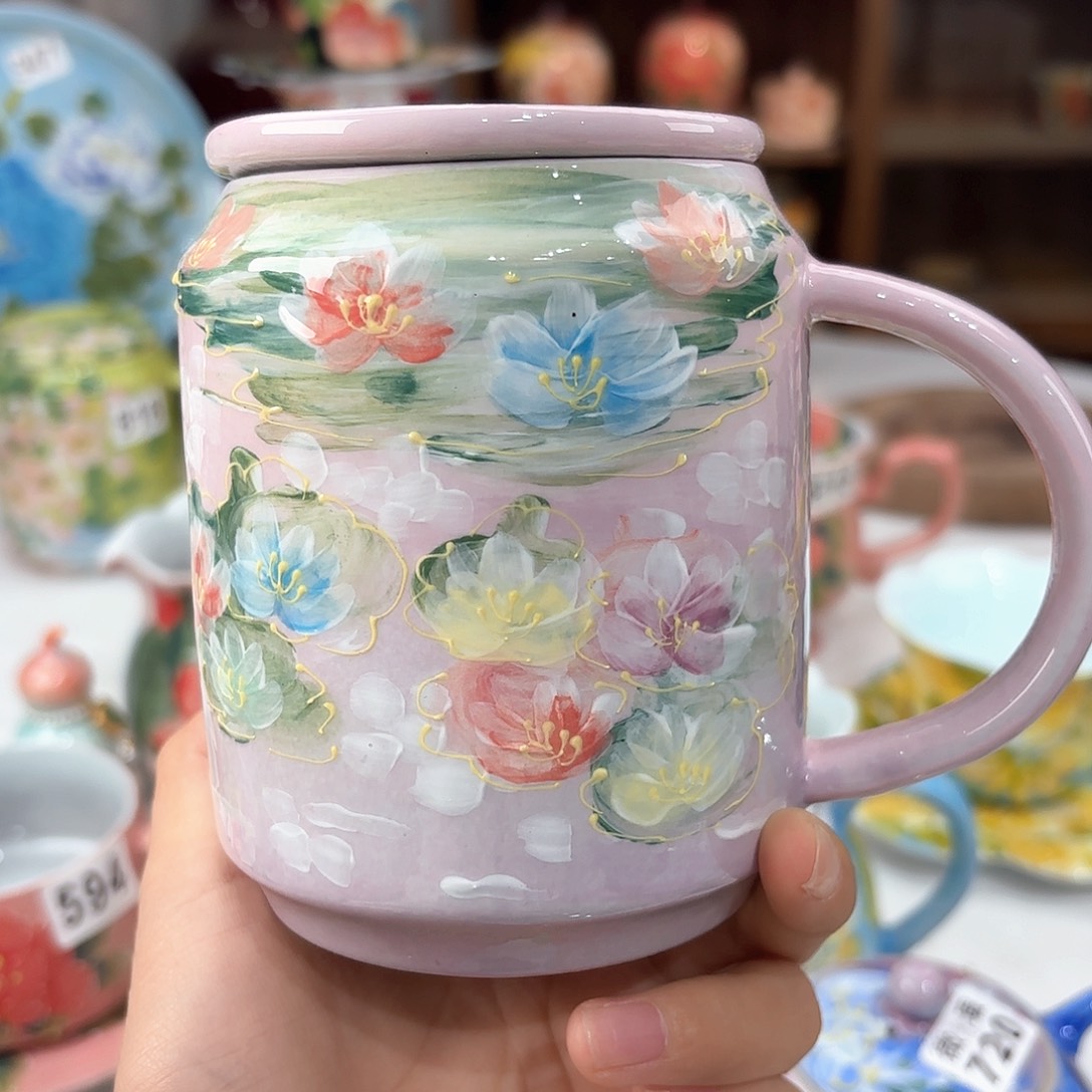 景德镇手绘高温釉下彩陶瓷茶具