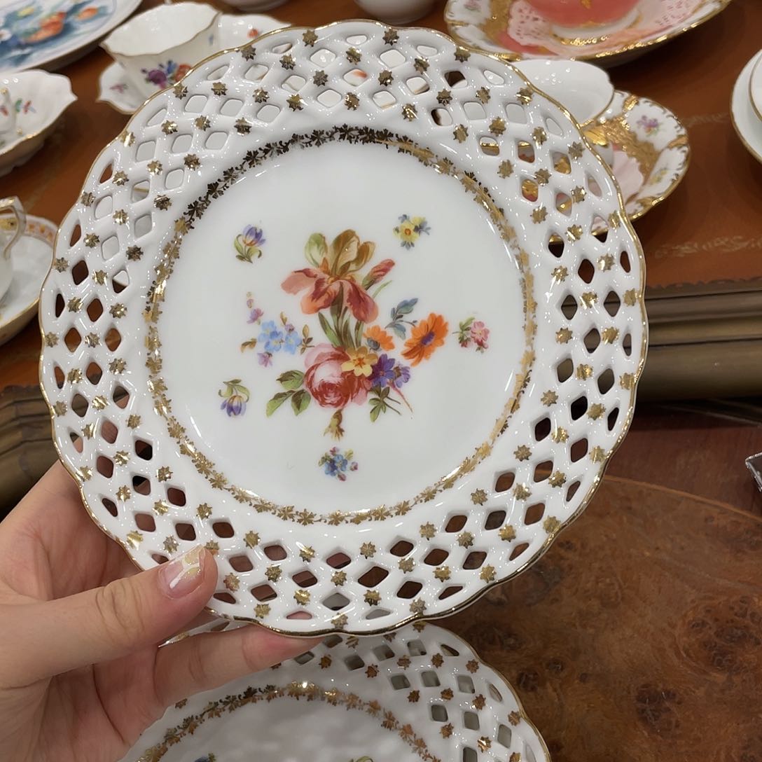 瓷片中古杂牌甜品碟