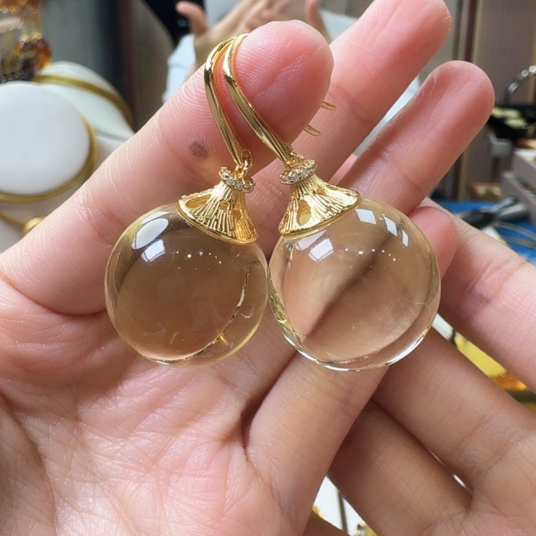 琥珀未镶嵌颈饰耳坠