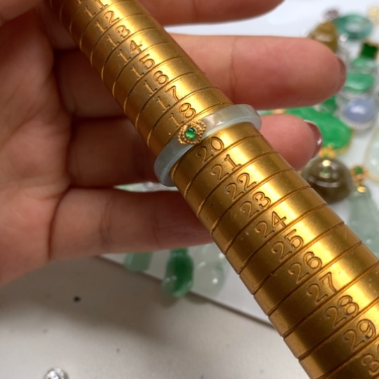 翡翠颈饰18K金镶嵌翡翠