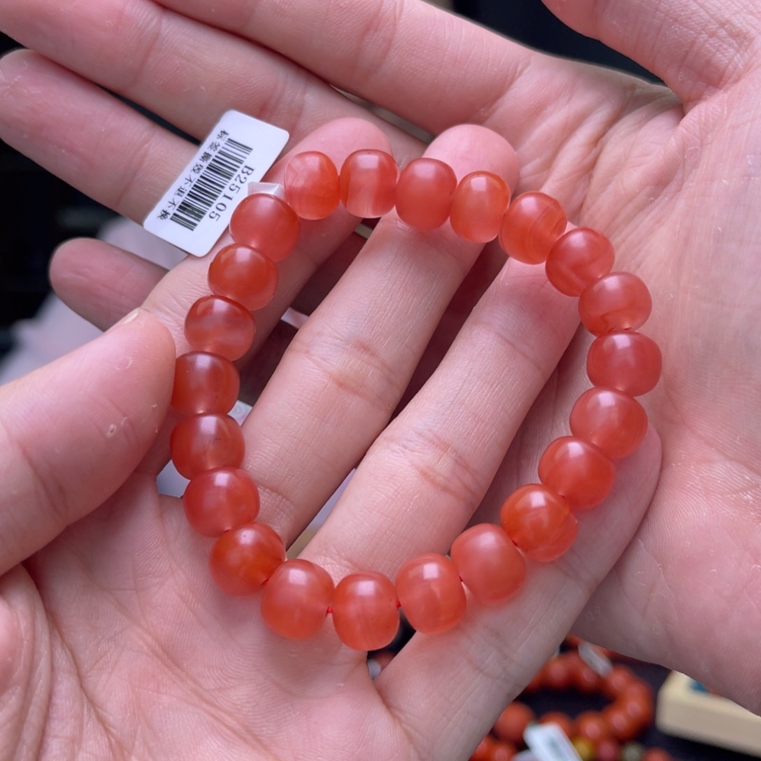 南红玛瑙10mm未镶嵌多样性发一件