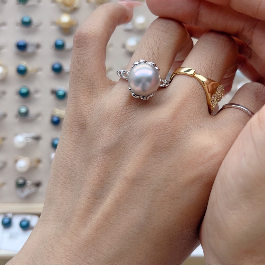 戒指合金淡水珍珠A*a