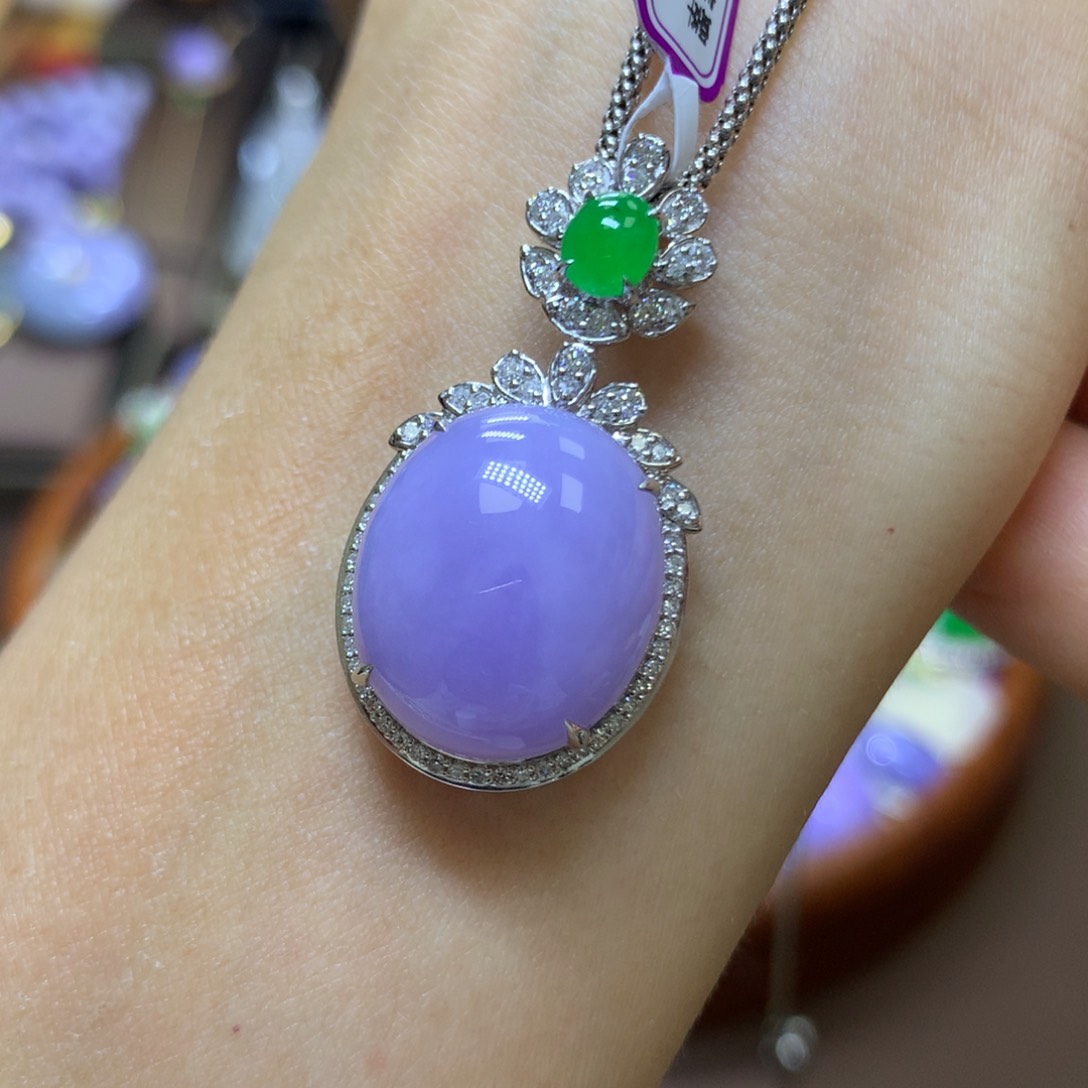 【闪购商品】翡翠颈饰18K金镶嵌翡翠