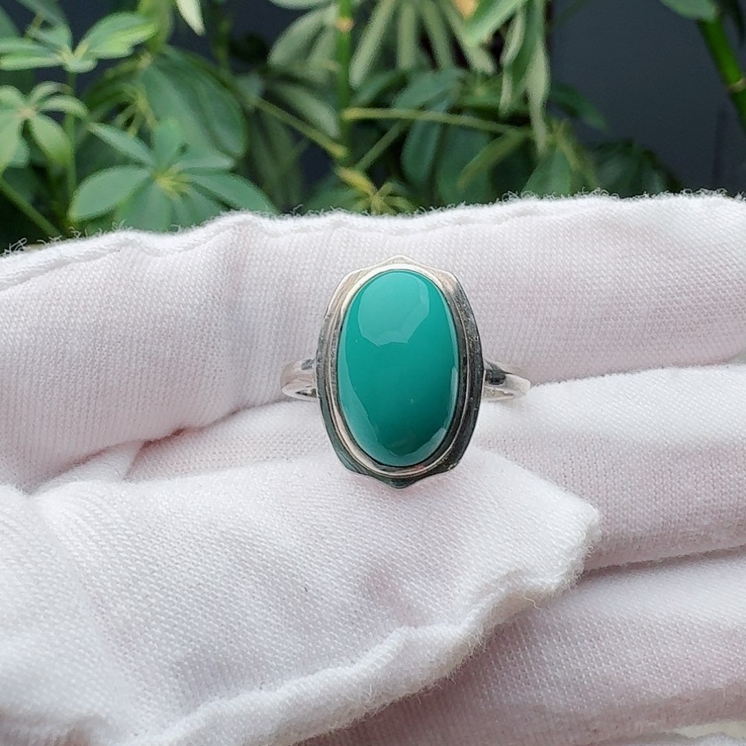 绿松石银S925镶嵌戒指戒指