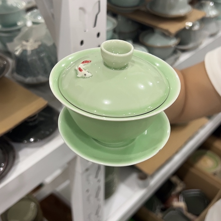 龙泉云间青瓷小米茶器