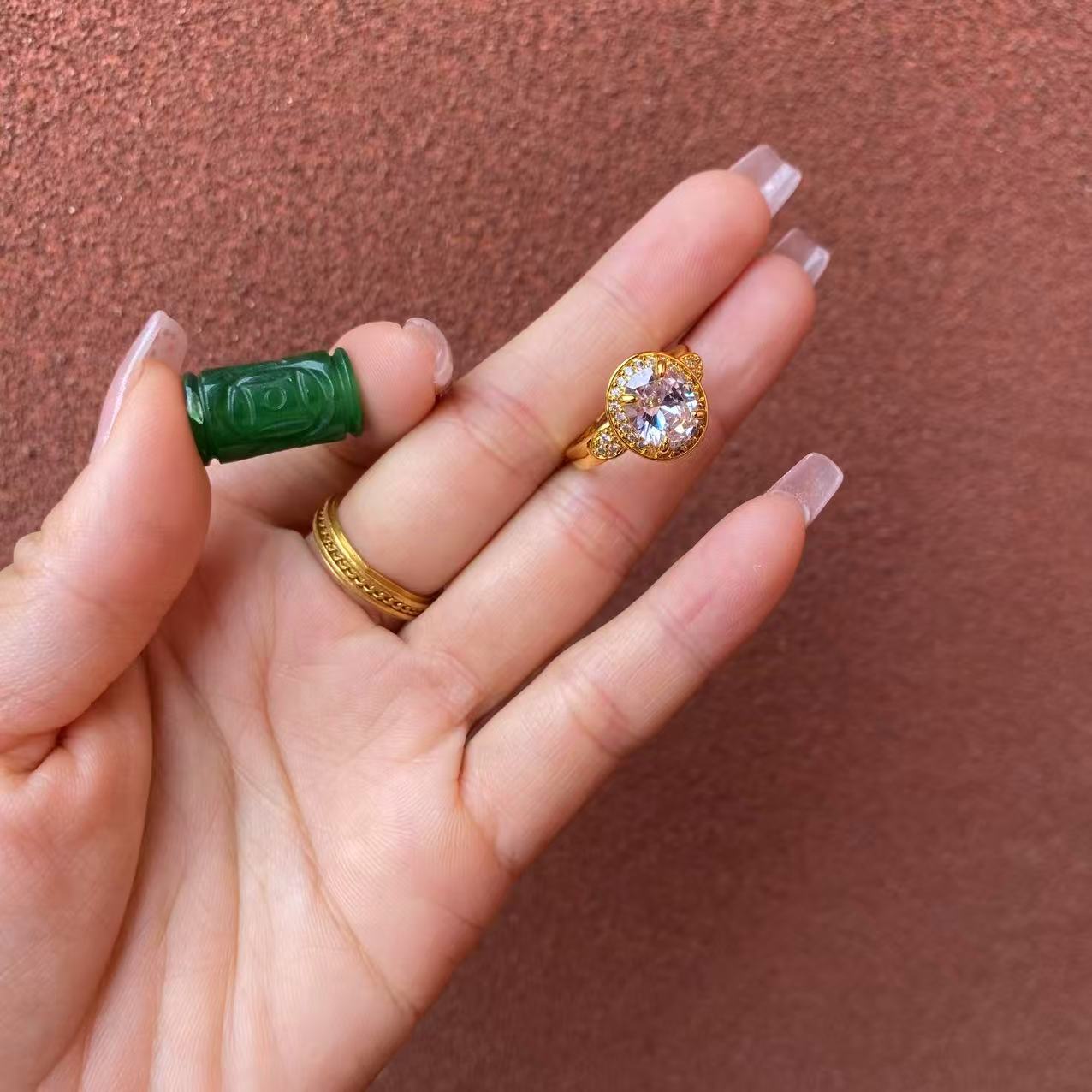 230镶嵌戒指-玛瑙珠多样发一