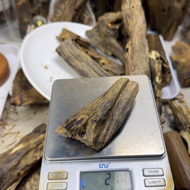 安***心沉香白骨凹身虫漏香21克