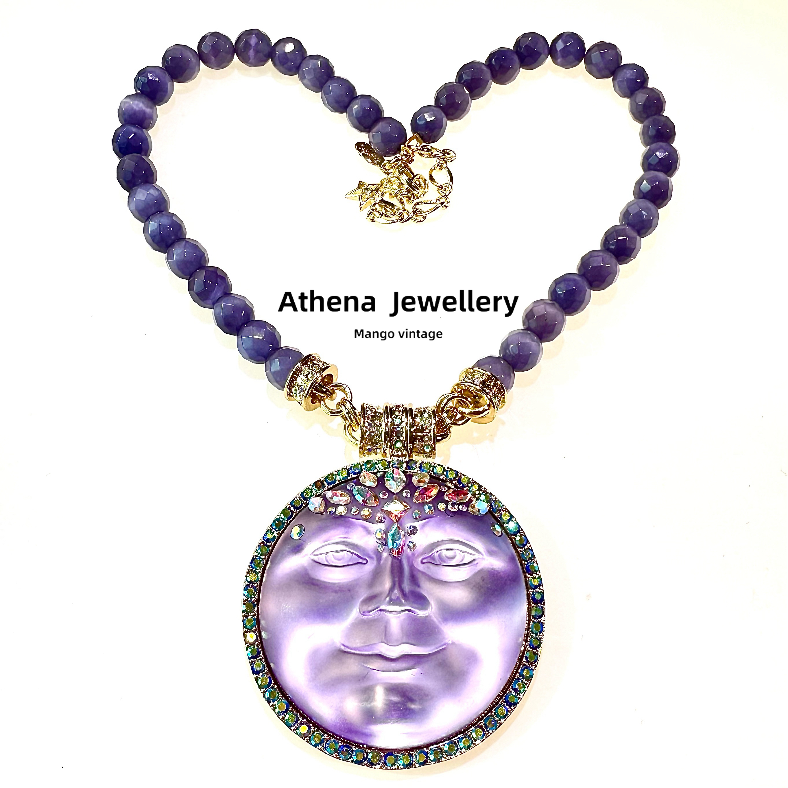 铜合金项链 KirksFolly紫大脸项链宫廷风时尚气质【正品中古】复古