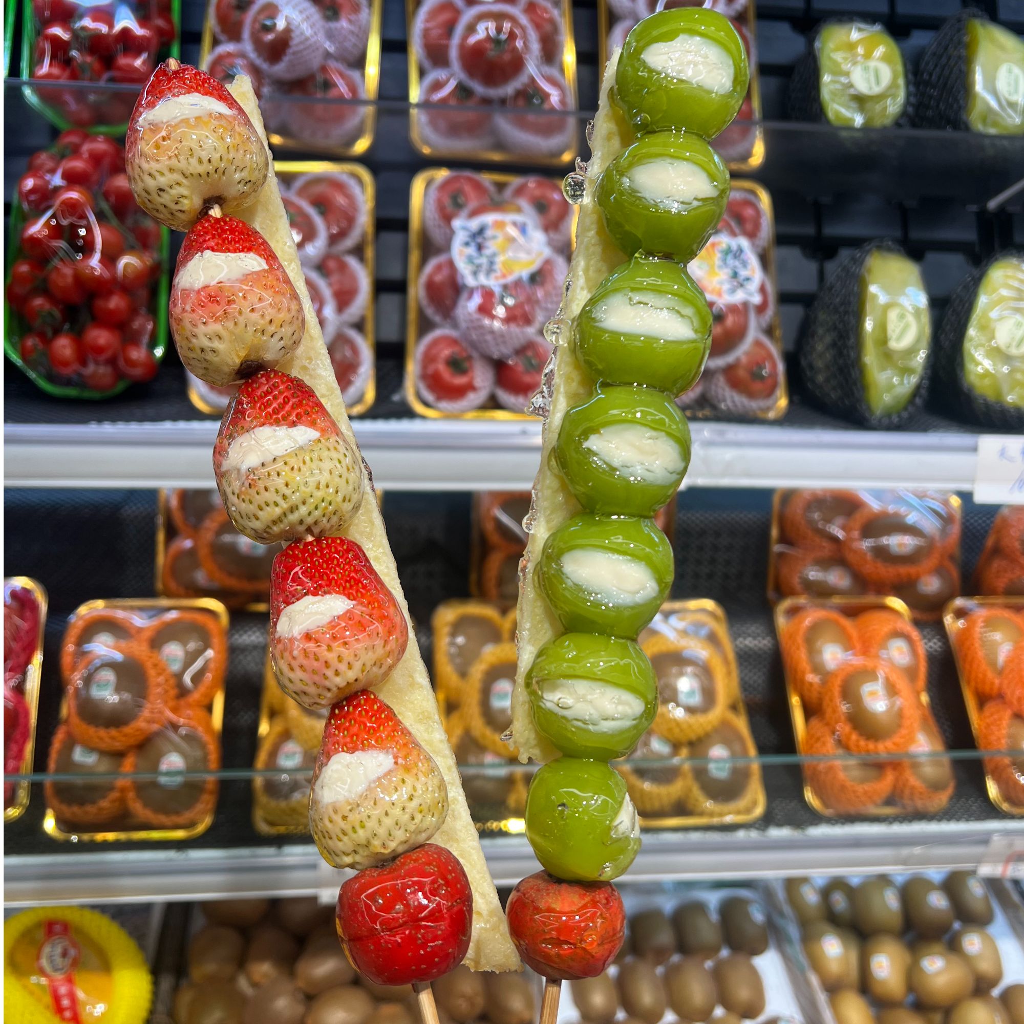 果切【冰糖葫芦】晴王/草莓贴奶皮子夹酸奶一串装【二选一】