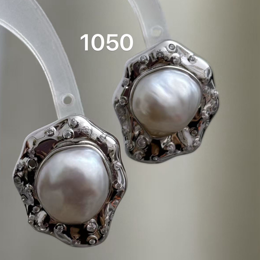 海水珍珠金珍珠keshi耳饰