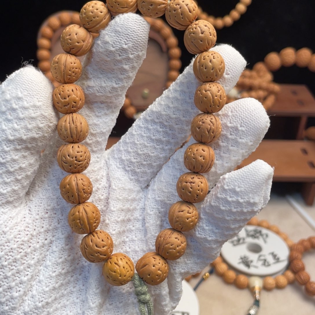 桃核手串半*桃核手持黄