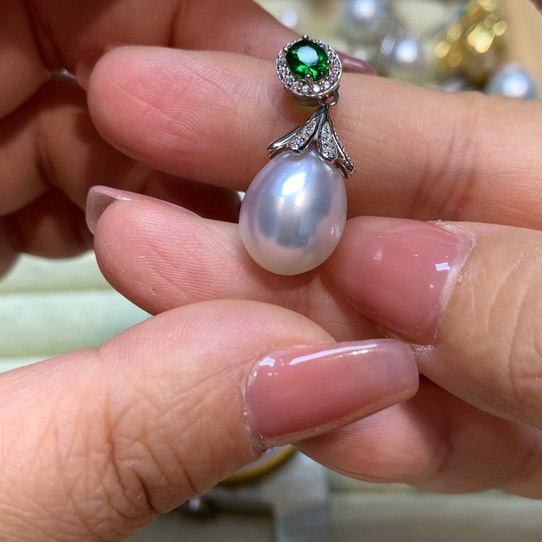 海水珍珠颈饰银S925镶嵌