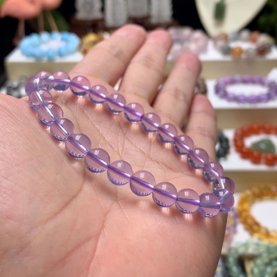 水晶手链未镶嵌紫玉晶8