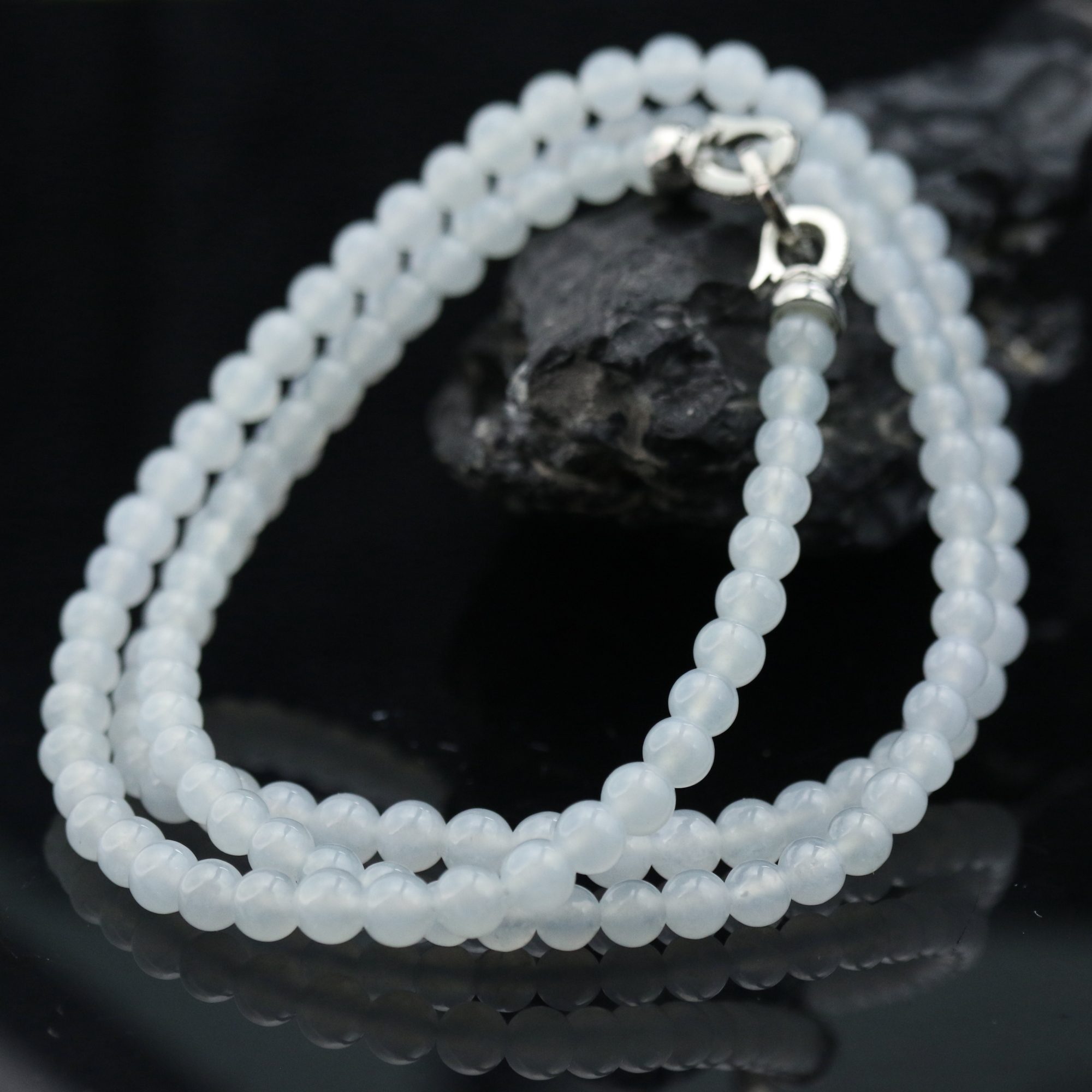 52天然缅甸翡翠A货冰珠链/200039/上海嘉禾拍卖