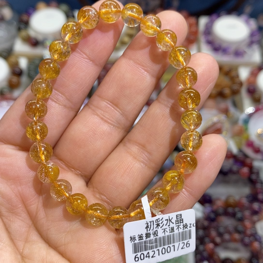 水晶手串未镶嵌黄超七7➕