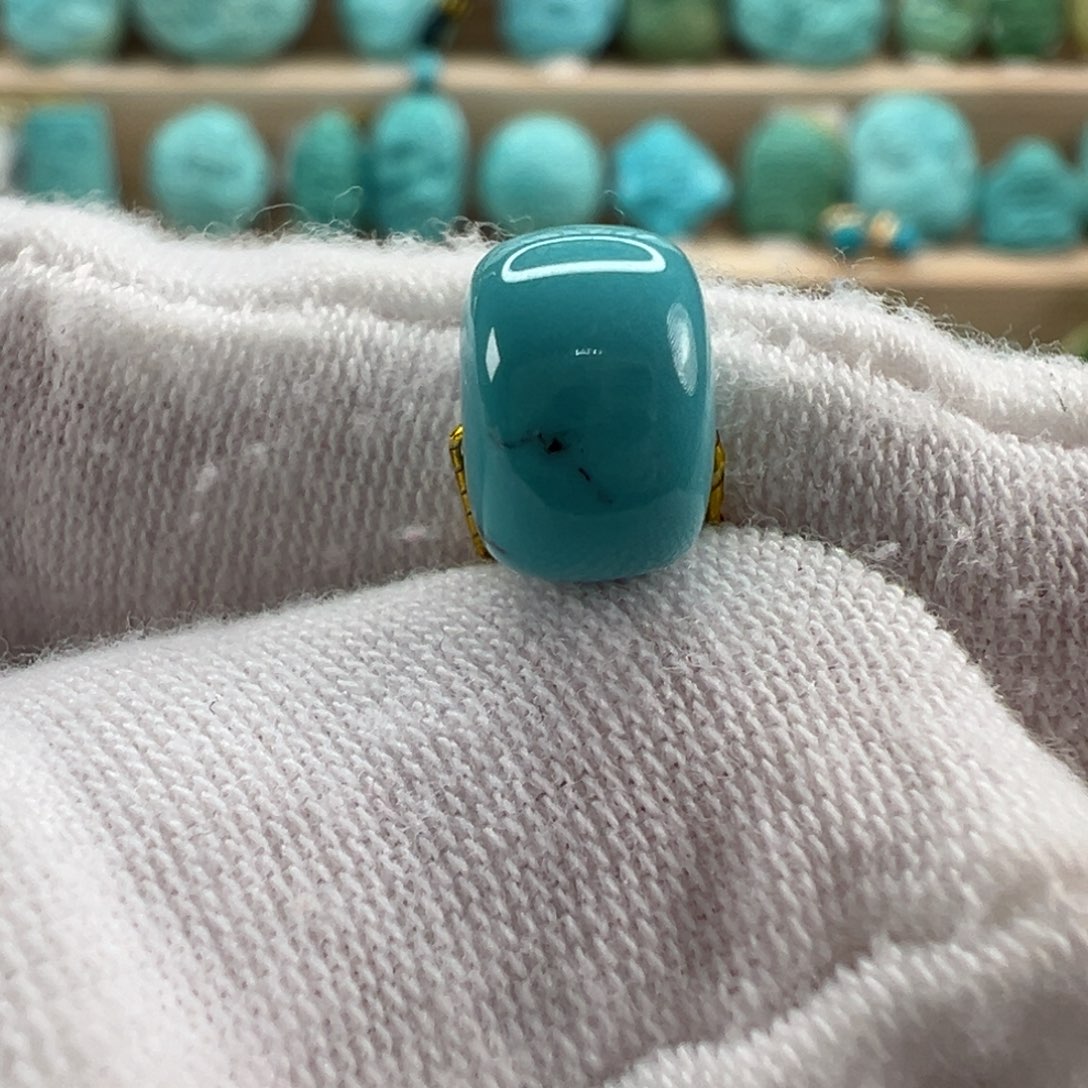 未镶嵌绿松石老型珠9x6.1mm