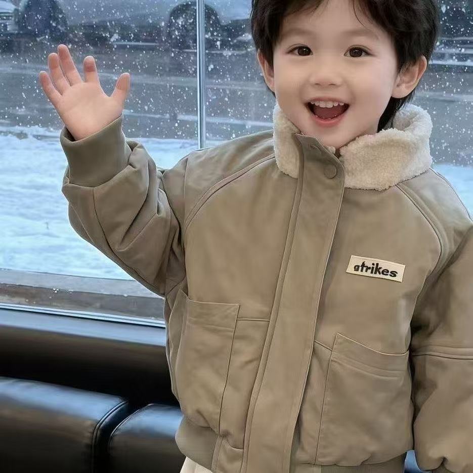 儿童棉服2025秋冬季新款棉衣外套童装加绒加厚保暖休闲男童棉服外