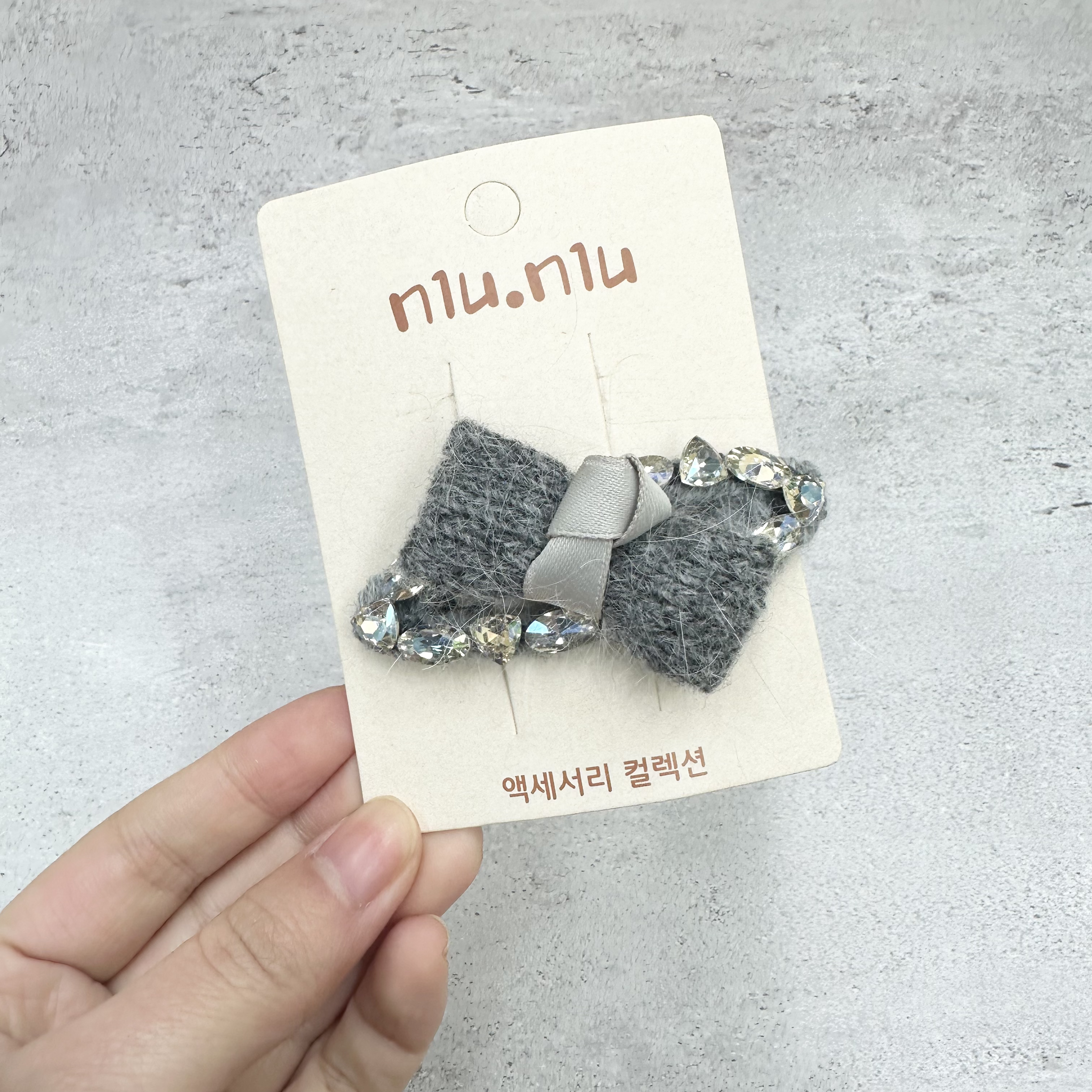 L237夕洛灰色bb夹简约风女法式掰掰日韩复古风发夹气质精致33607