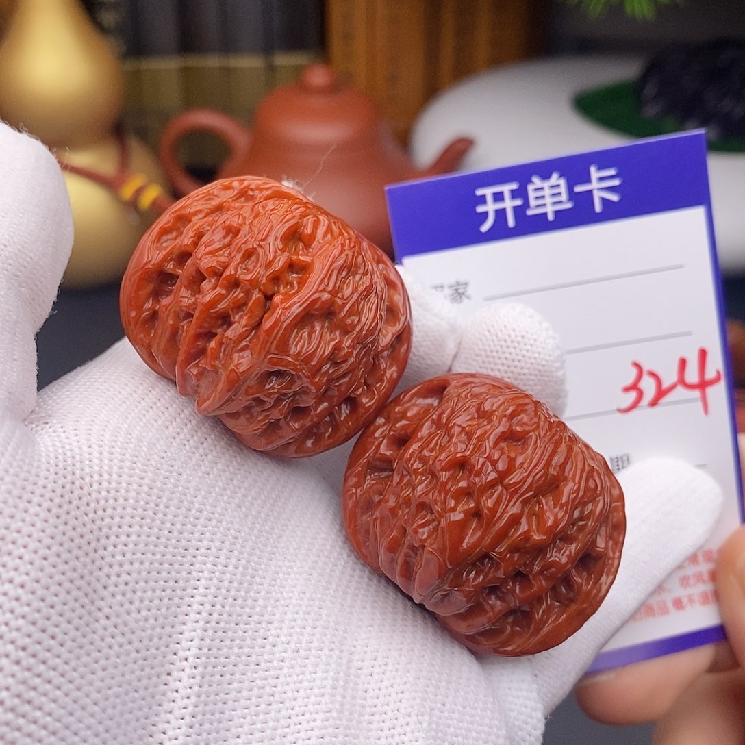 文玩核桃把件40磨盘324