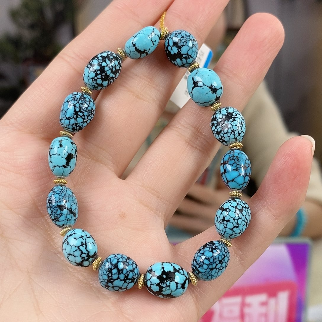 绿松石银S925镀金镶嵌珠宝奇石