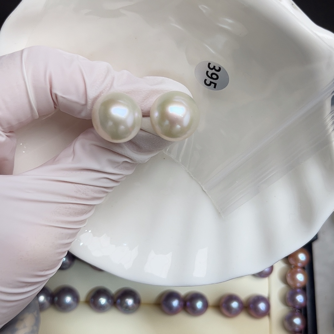 无***谓银S925镶嵌耳饰淡水珍珠