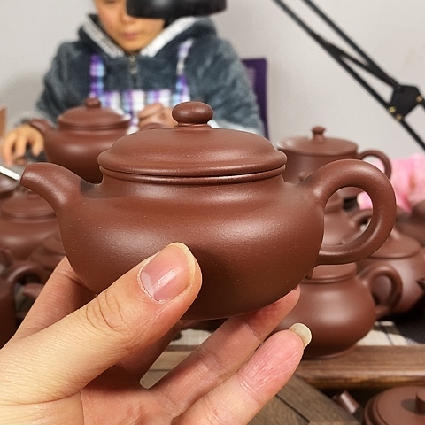 茶壶紫砂约200cc仿古原矿紫泥