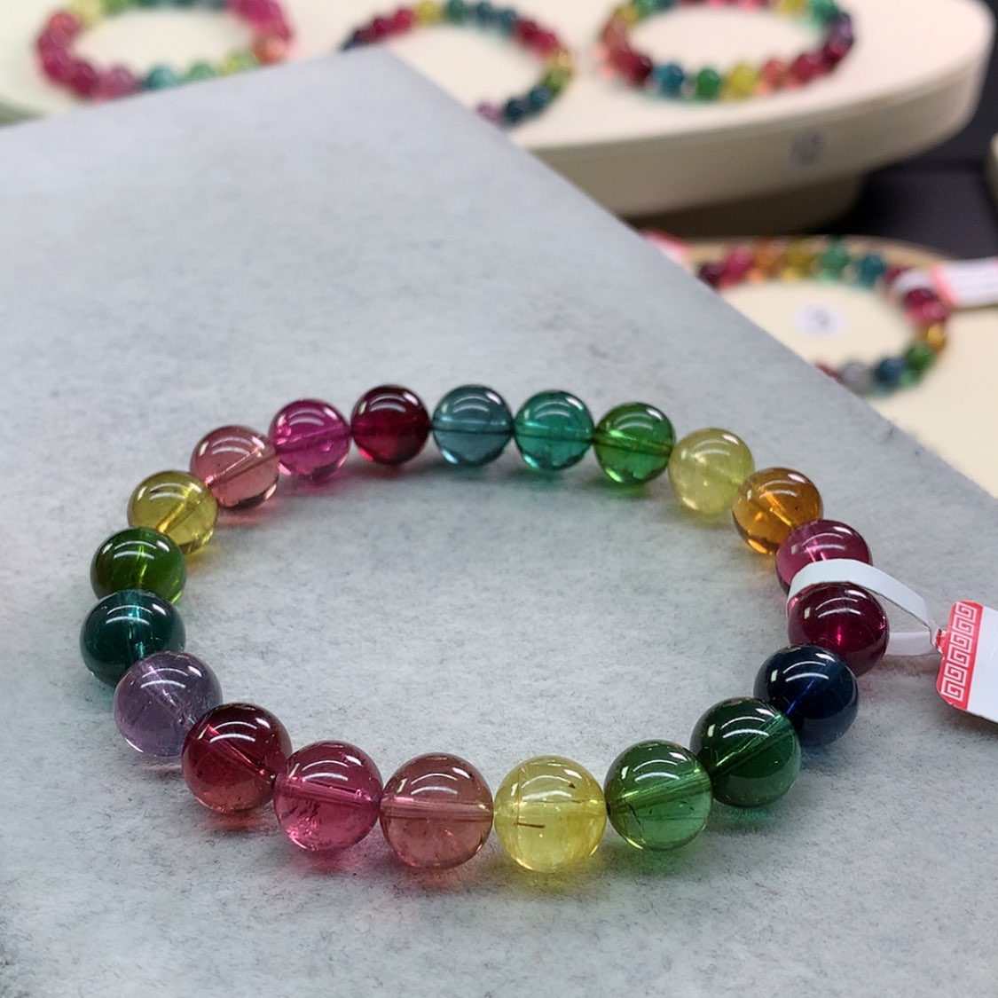 【闪购商品】手链未镶嵌碧玺碧玺艳丽色标单圈9.2