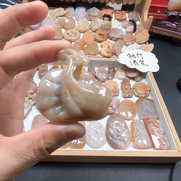 颈饰未镶嵌硅化珊瑚（珊瑚玉）