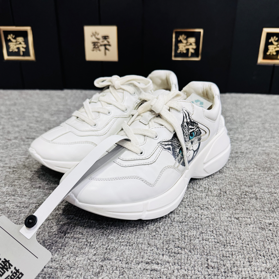 95新 GUCCI/古驰 猫咪老爹鞋33码ysc3852