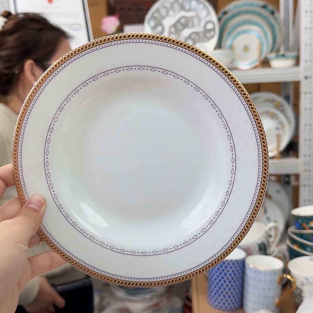 骨瓷高骨8英寸汤盘20*3.5cm一个