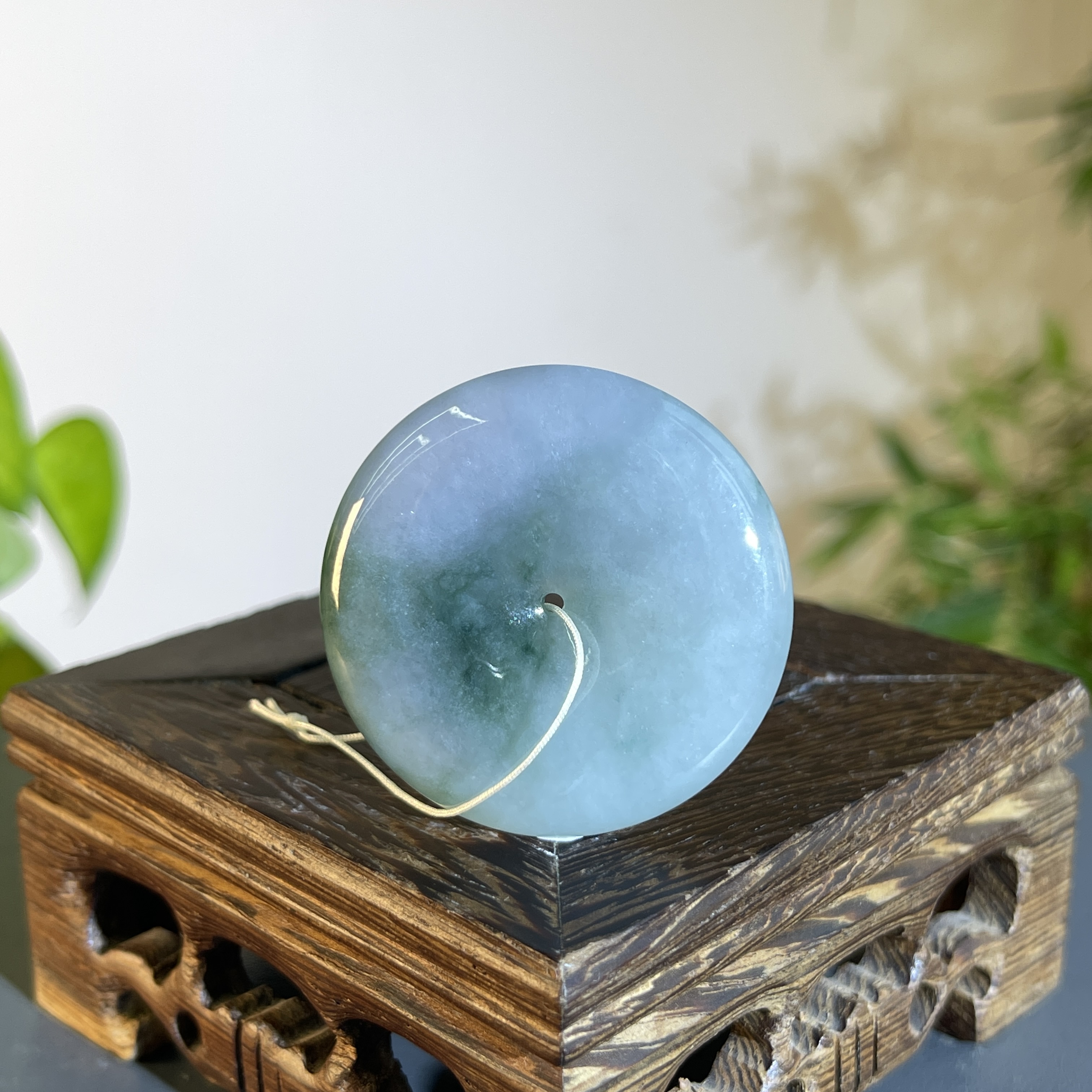 JXB15-86  天然缅甸A货翡翠  平安扣