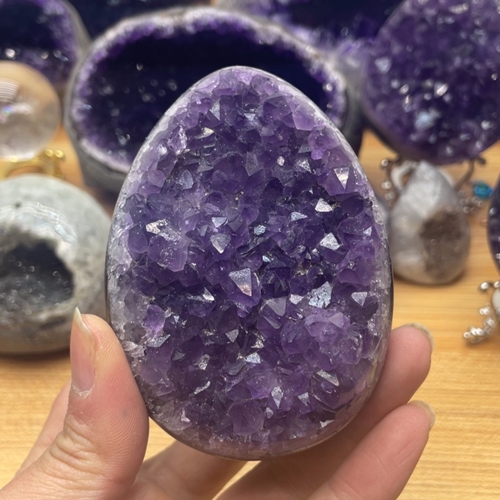 紫晶恐龙蛋未镶嵌