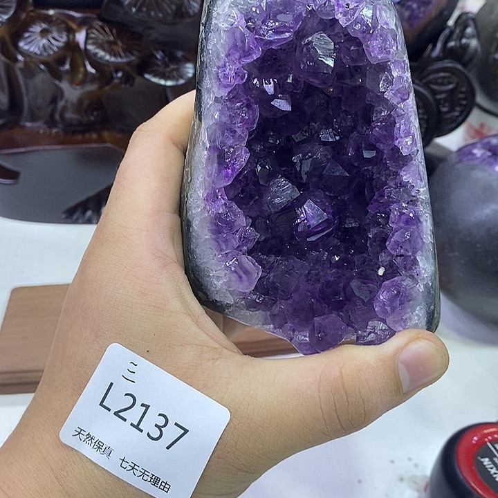 水晶1未镶嵌紫晶摆件