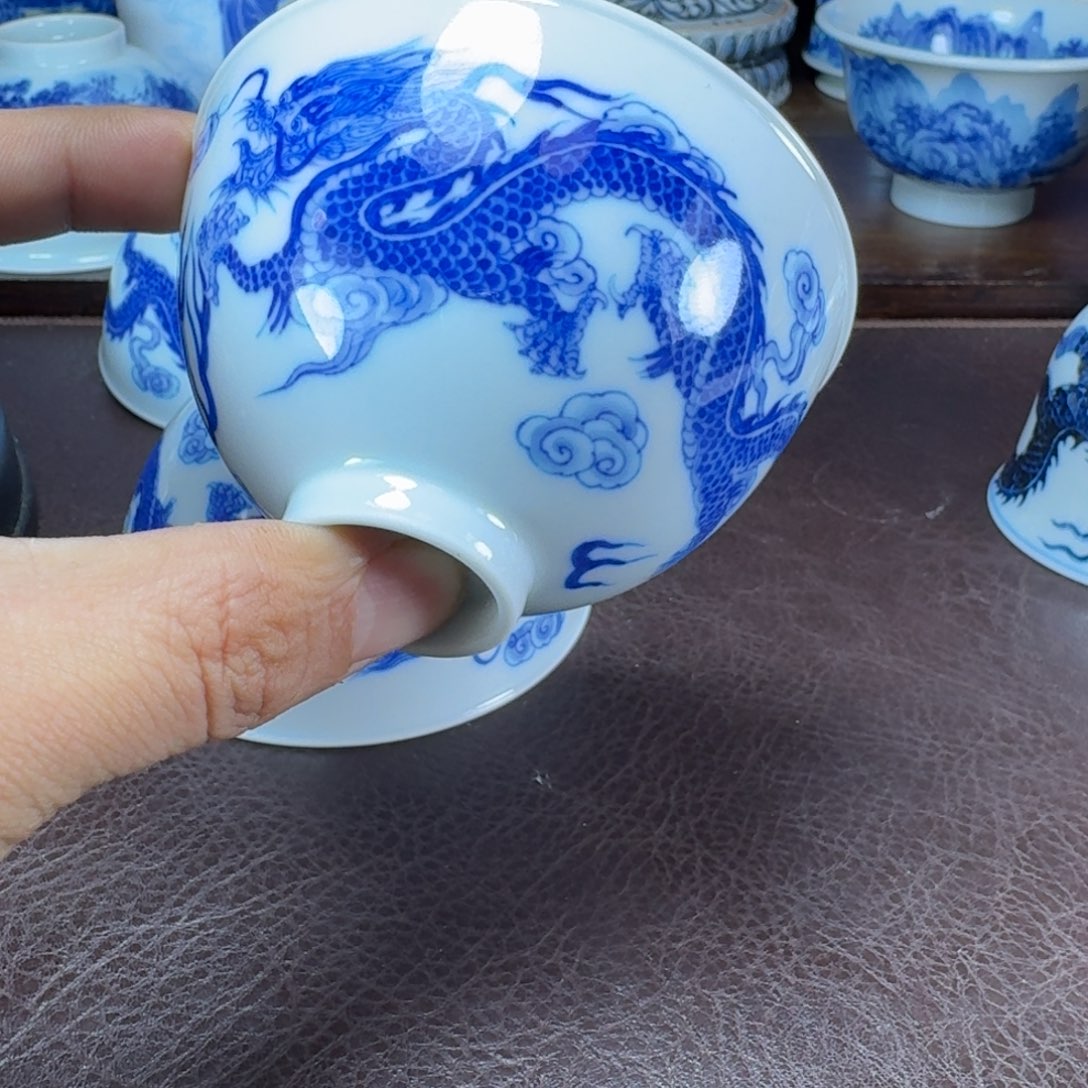 超***.瓷片当代景德镇陶瓷手绘茶具
