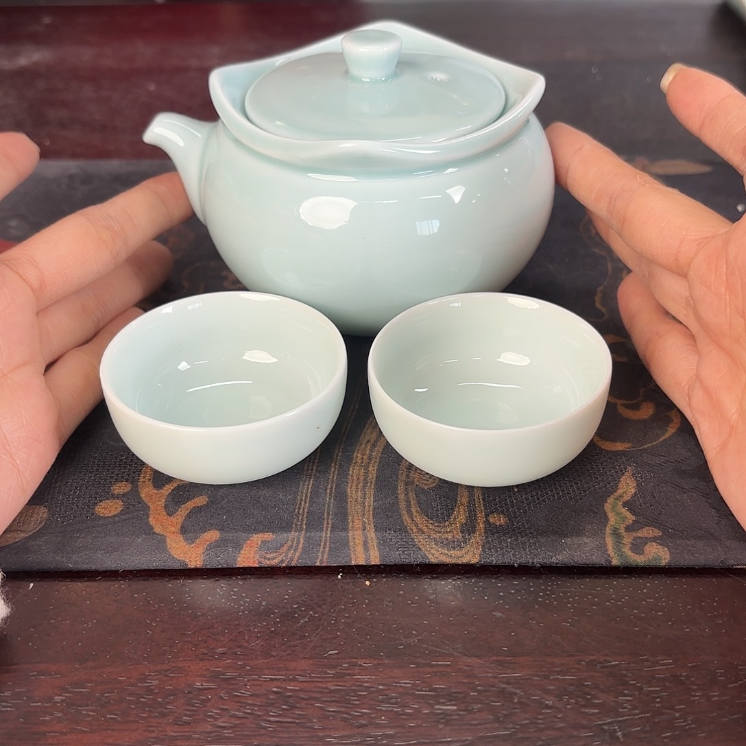 龙泉云间青瓷小米茶器