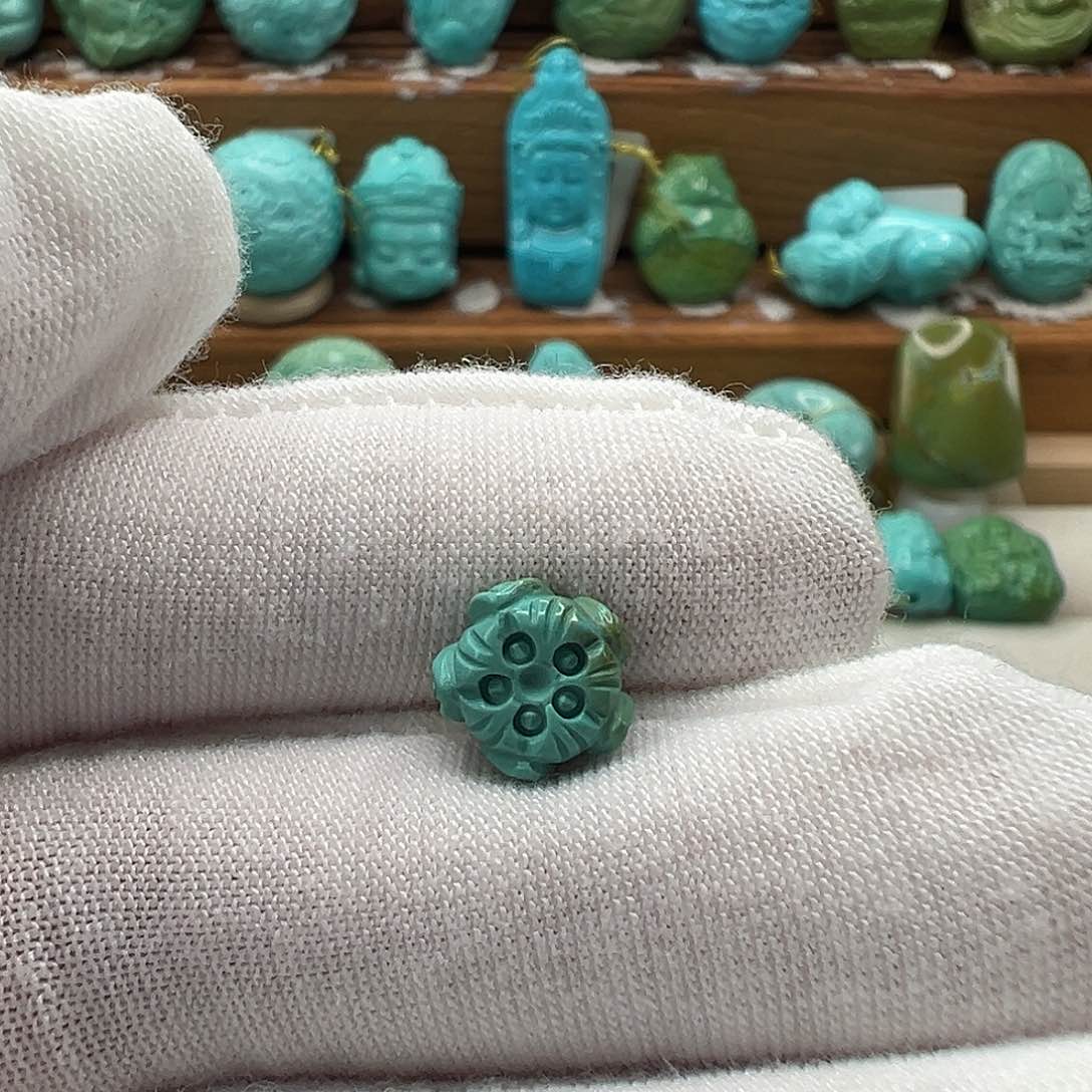 绿松石未镶嵌莲花