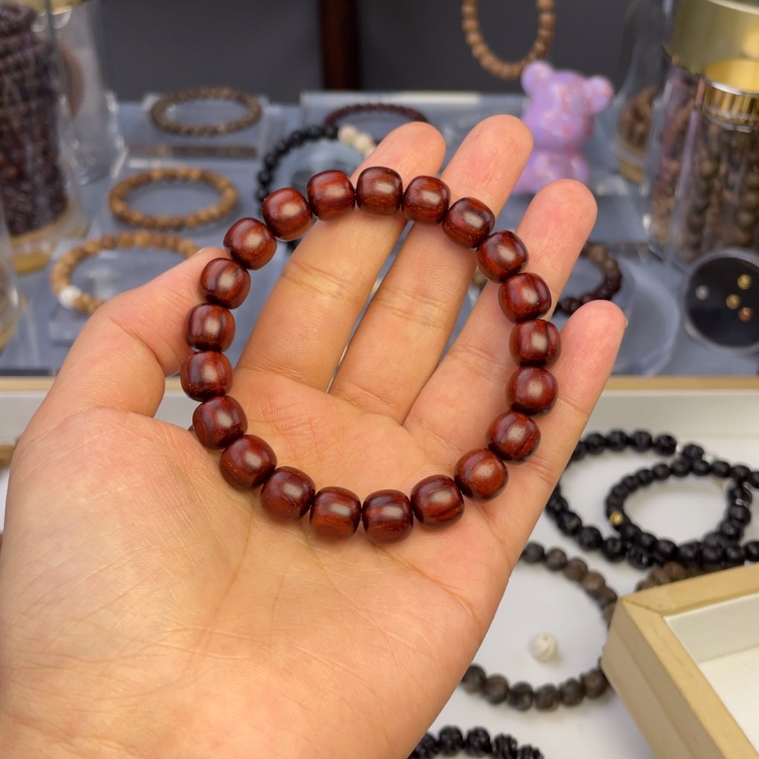 小叶紫檀手串/手链小叶紫檀鱼鳞带金星1.0