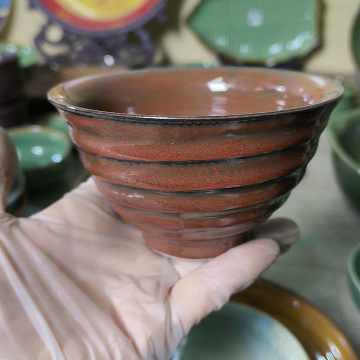 ～***d瓷片磁州窑五厂盘碗壶杯有瑕疵