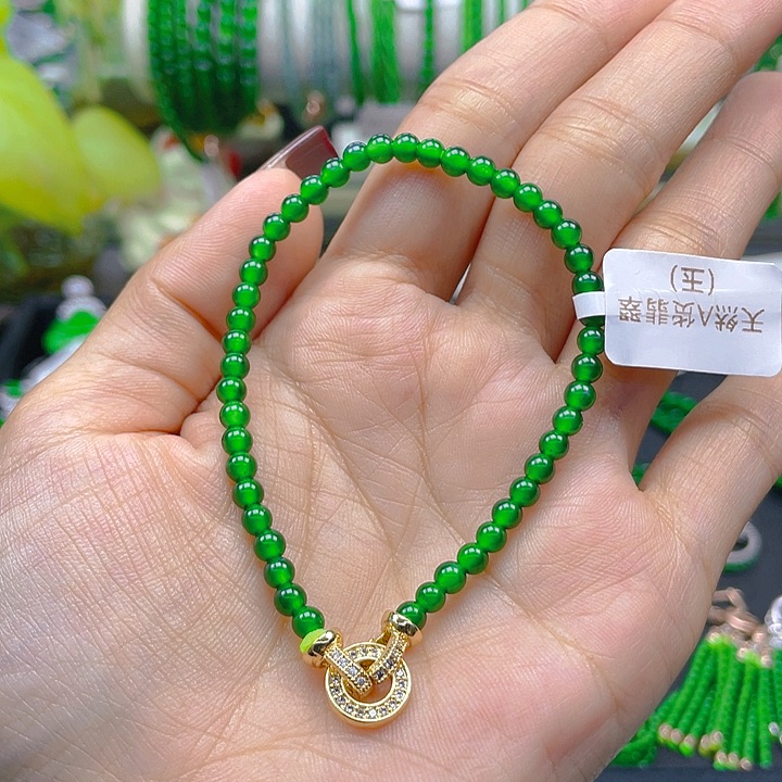 翡翠手链未镶嵌圆珠手链4