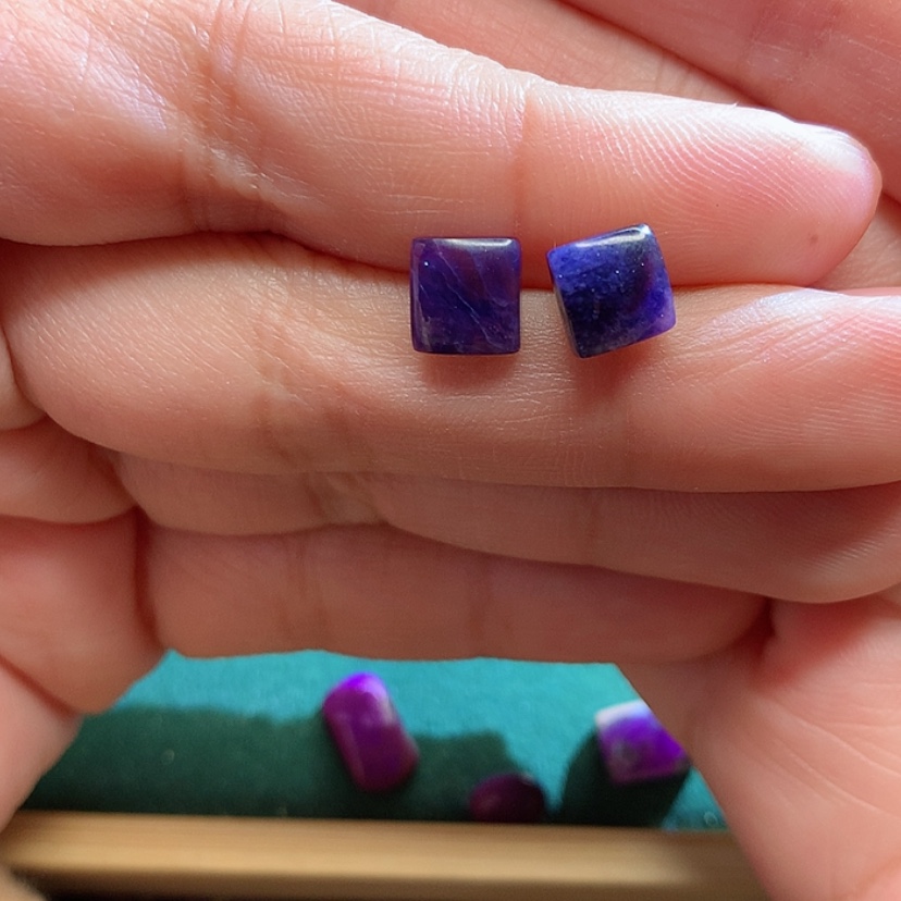 【闪购商品】苏纪石（舒俱来）耳钉银S925镶嵌