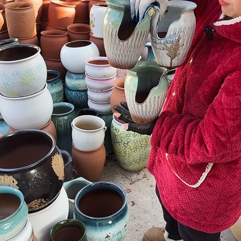 口13高18瑕疵盆子 