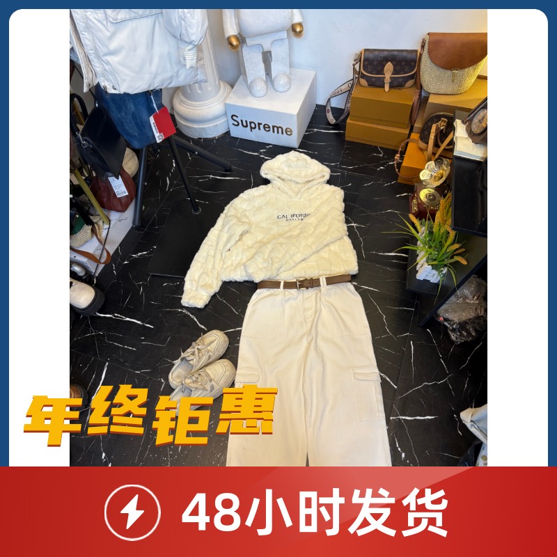 D25112513【送重工腰带/微脏无售后】万能工装系工装牛仔裤子高腰