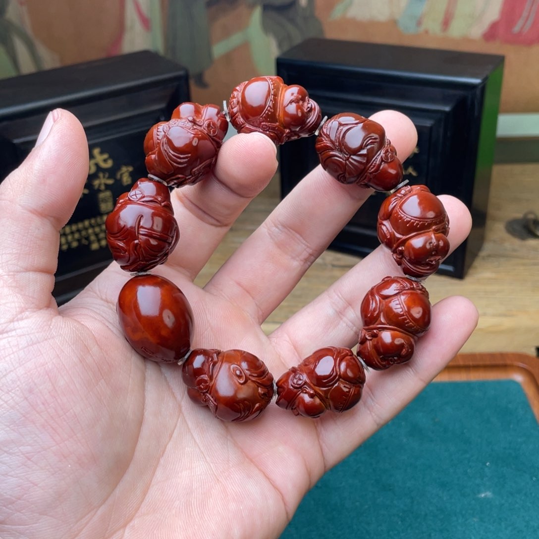 橄榄核吊坠海派财神表弟回血