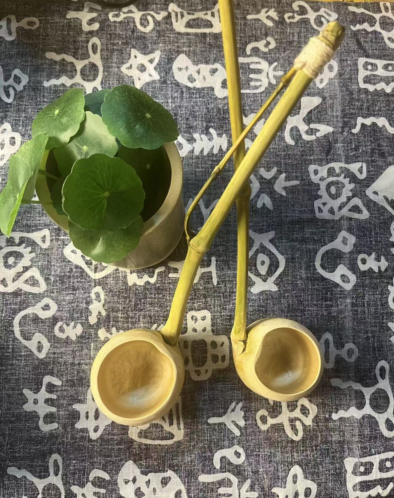 竹制水勺酒提茶勺竹水瓢长柄茶具茶道舀酒打酒中式油勺