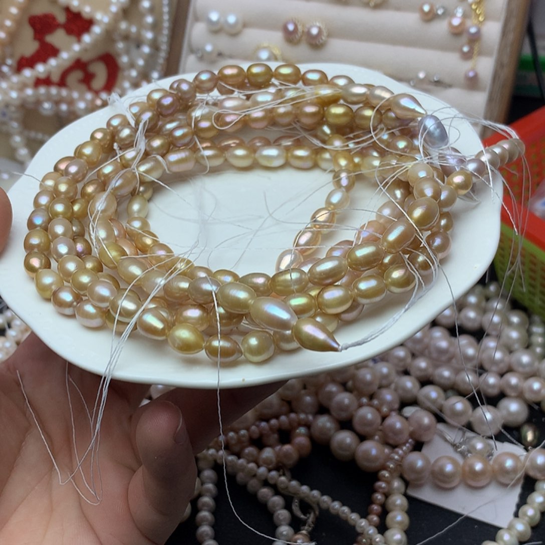 淡水珍珠5-6未镶嵌x5项链