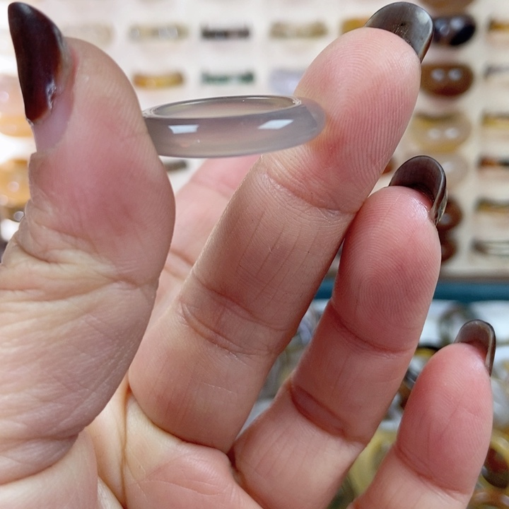 未镶嵌戒指玛瑙/玉髓不退不换